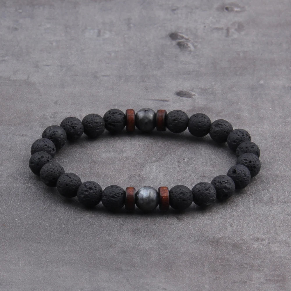 Volcanic Stone Bracelet for Men
