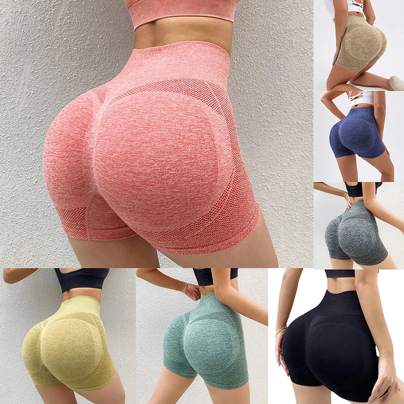 Women's High Waist Push Up Gym Shorts