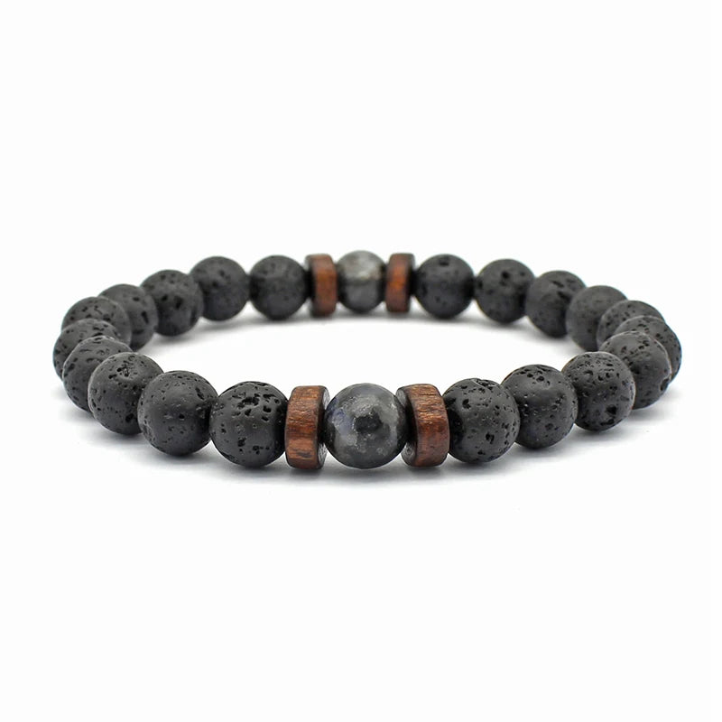 Volcanic Stone Bracelet for Men