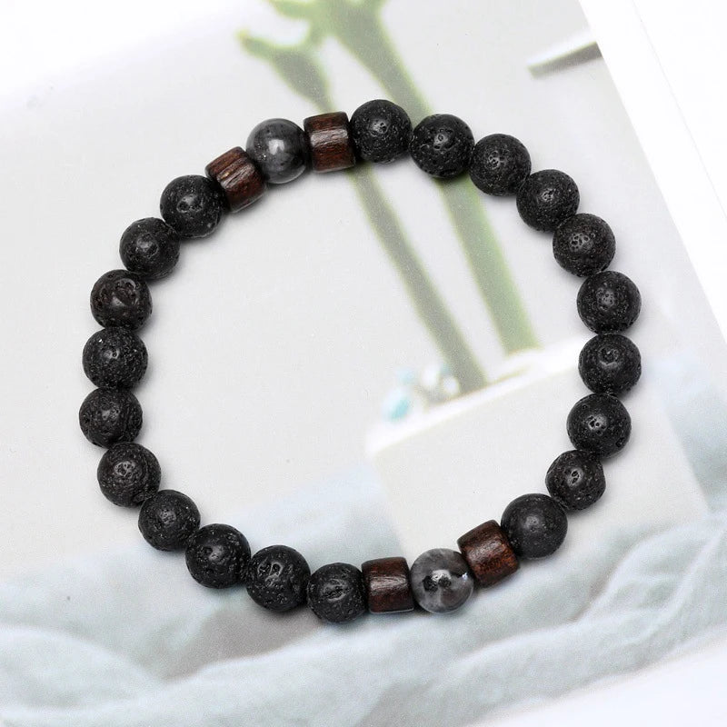 Volcanic Stone Bracelet for Men