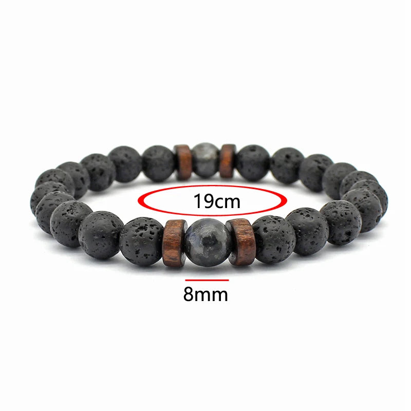 Volcanic Stone Bracelet for Men