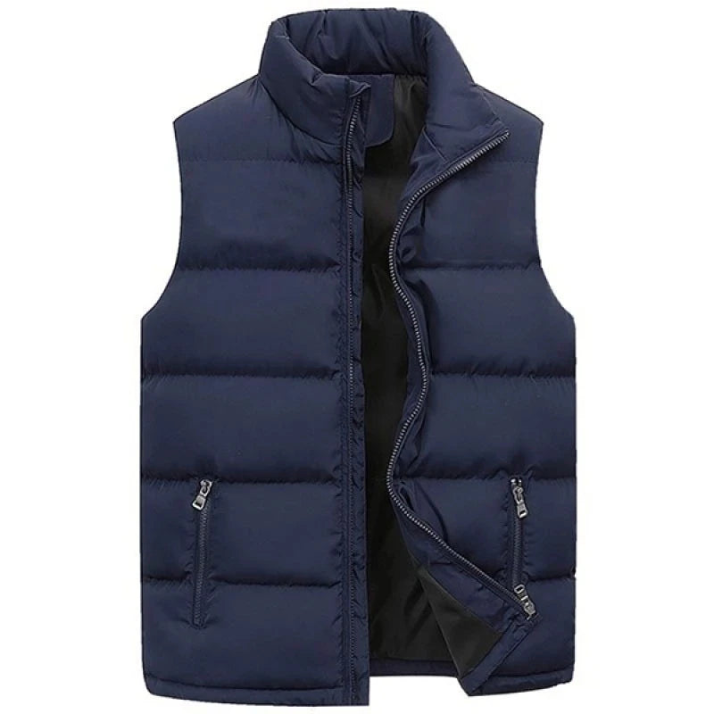 Men's Vest Jacket Warm Sleeveless Jackets Winter/Fall Waterproof Zipper Coat