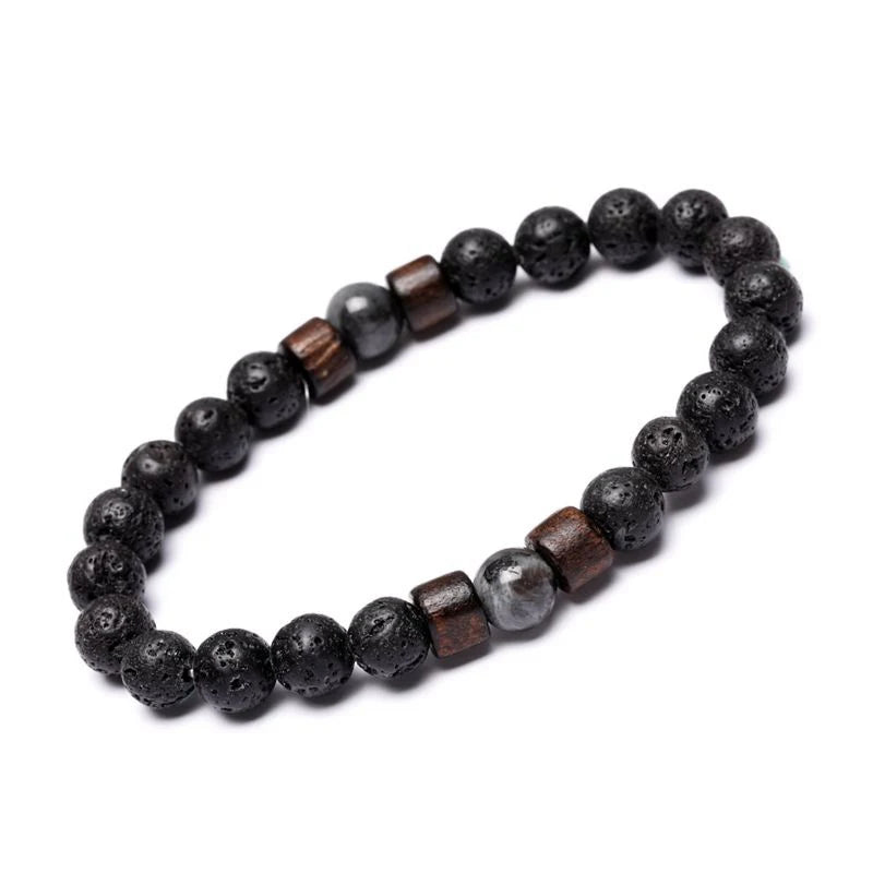 Volcanic Stone Bracelet for Men